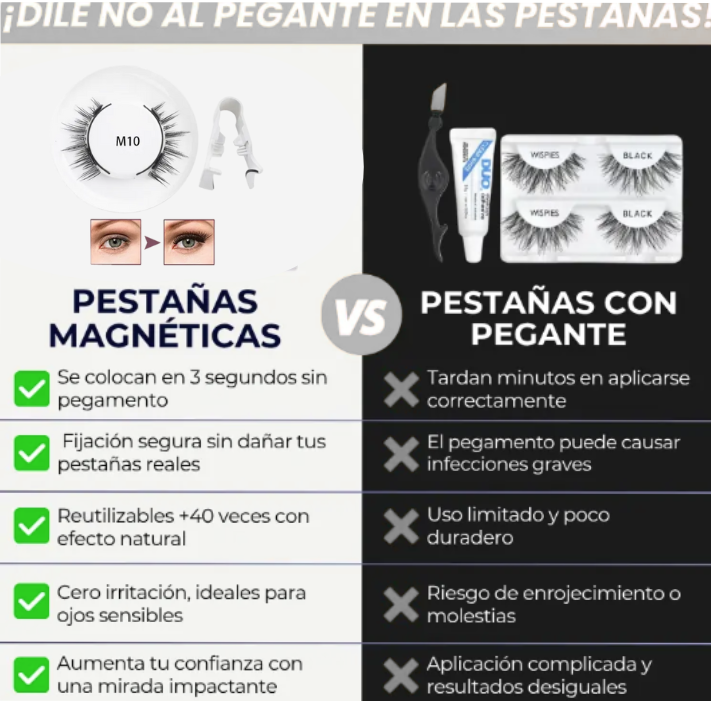 Pestañas Magnéticas set de 3 pares+Envio gratis