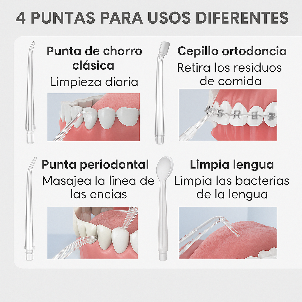 Irrigador bucal recargable usb-Elimina el mal aliento + Envió gratis