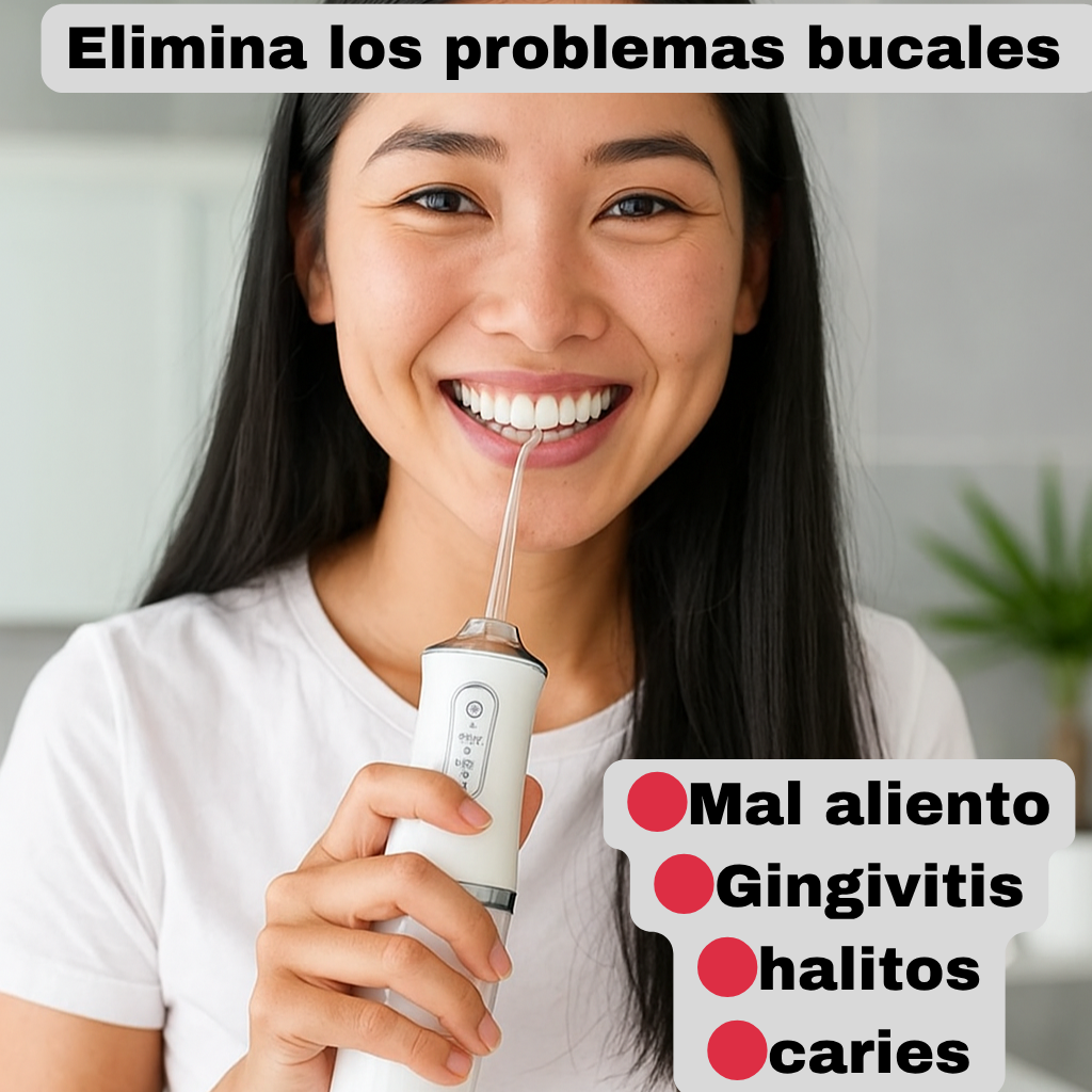 Irrigador bucal recargable usb-Elimina el mal aliento + Envió gratis
