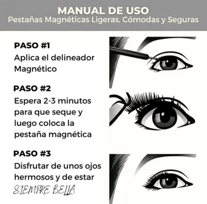 Pestañas Magnéticas set de 3 pares+Envio gratis